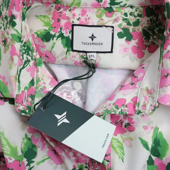 NWT Tuckernuck Gossamer Pink Hydrangea Callahan Shirt Dress XXL - Picture 9 of 12